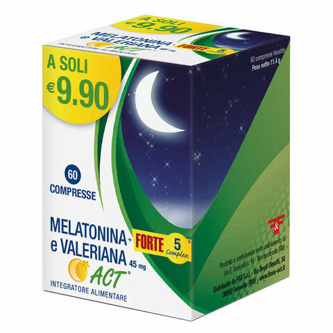 Melatonina+forte 5 complex e valeriana act 60 compresse