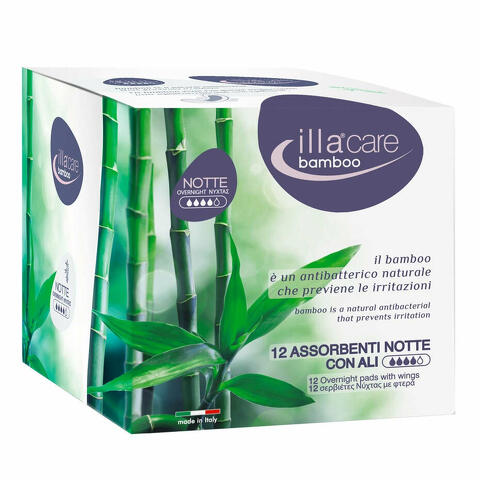 Illa care bamboo assorbente notte 12 pezzi