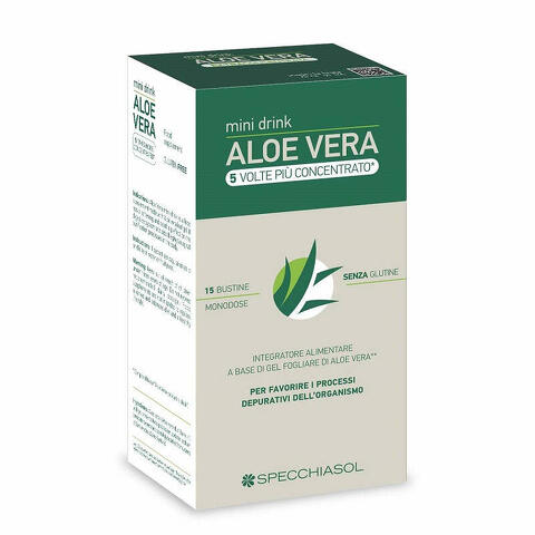 Aloe vera mini drink 5 volte piu' concentrato 15 bustine da 10 ml