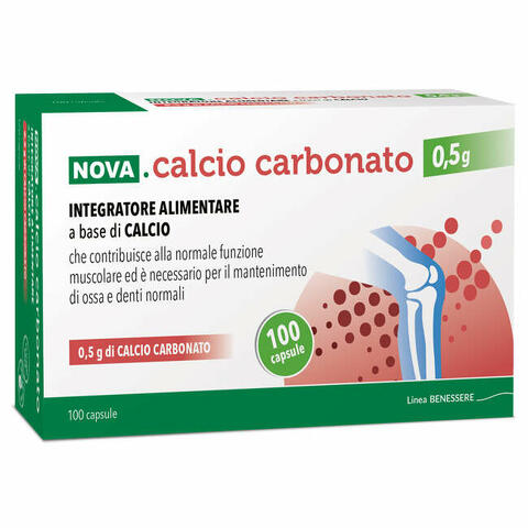 Nova calcio carbonato 0,5 g 100 capsule