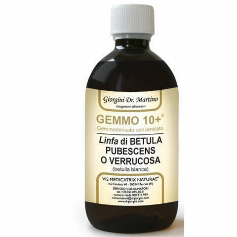 Gemmo 10+ betulla b linfa 500 ml liquido analcolico