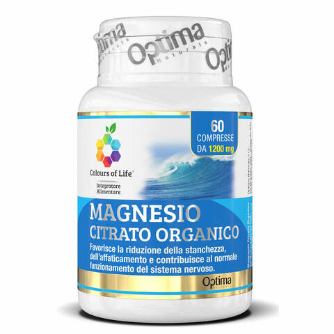 Colours of life magnesio citrato organico 60 compresse 1200mg