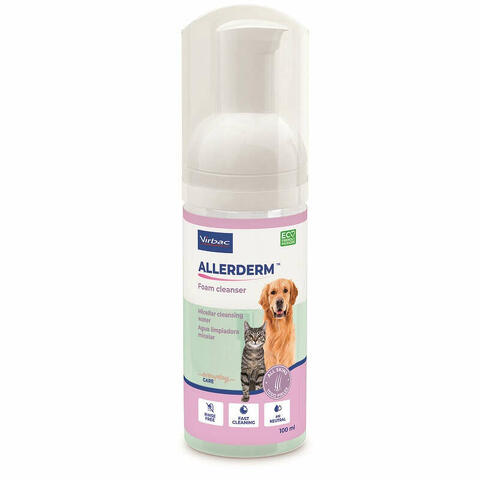 Allerderm Foam Cleanser 100ml - Detergente per pelliccia e cute degli animali