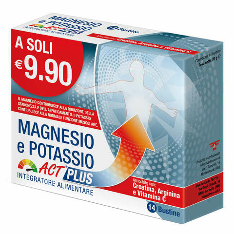 Magnesio e potassio act plus 14 bustine