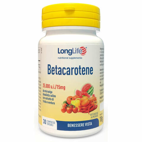 Longlife betacarotene 25000 ui 30 compresse