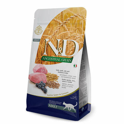 N&d ancestral cereals feline lamb & blueberry adult cat 1,5 kg