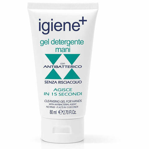 Igiene+ gel detergente mani antibatterico senza risciacquo 80 ml