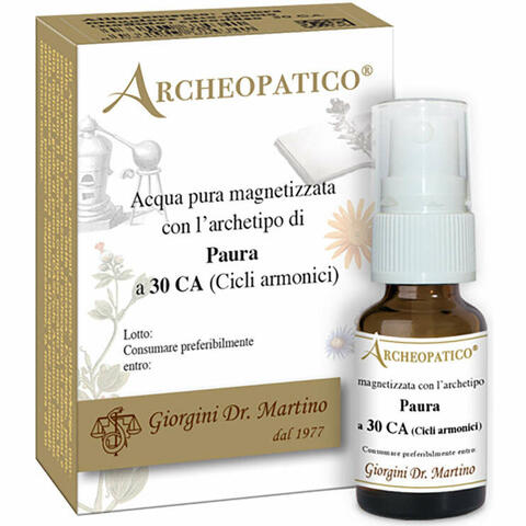 Archeopatico acqua pura magnetizzata con archetipo paura a 30 cicli armonici 10 ml