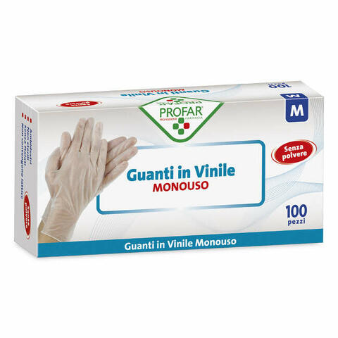 Guanto in vinile senza polvere m 100 pezzi