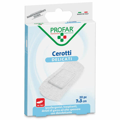 Cerotto tessuto non tessuto delicato grandi 7x3 cm 20 pezzi