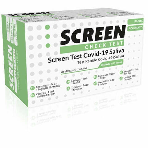 Screen test antigenico rapido autodiagnostico covid-19 sars-cov-2 campioni salivari selftest covid saliva screen