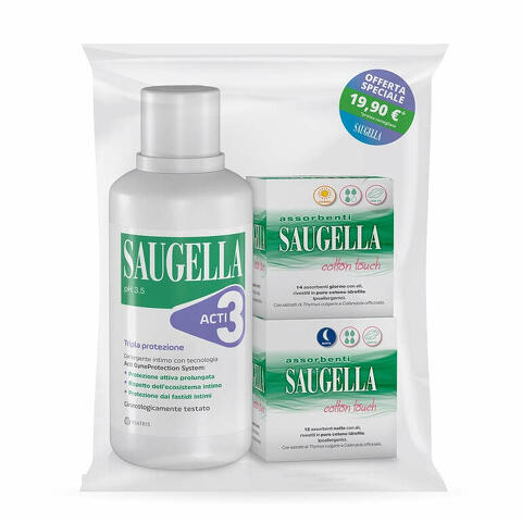 Acti3 detergente intimo + 2 scatole assorbenti giorno e notte