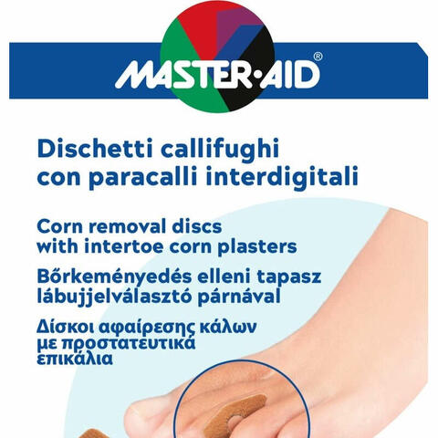 Dischetto callifugo 6 pezzi + paracallo 6 pezzi interdigitali master-aid footcare b5