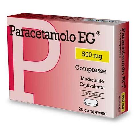 Paracetamolo 500 mg - Trattamento del dolore e febbre - 20 compresse