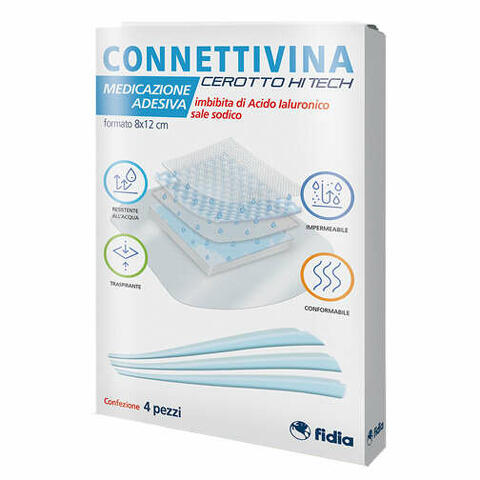 Cerotto connettivina hitech 8 x 12 cm 4 pezzi