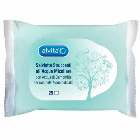 Alvita salviettine struccanti acqua micellare 25 pezzi