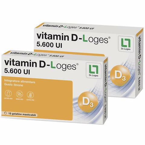 Vitamin d-loges 30 gelatine masticabili gusto limone 42 g