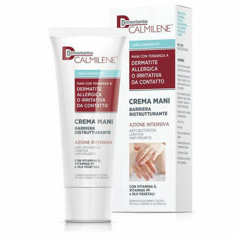 Dermovitamina calmilene crema mani barriera ristrutturante azione intensiva per dermatite allergica o irritativa da contatto 75ml