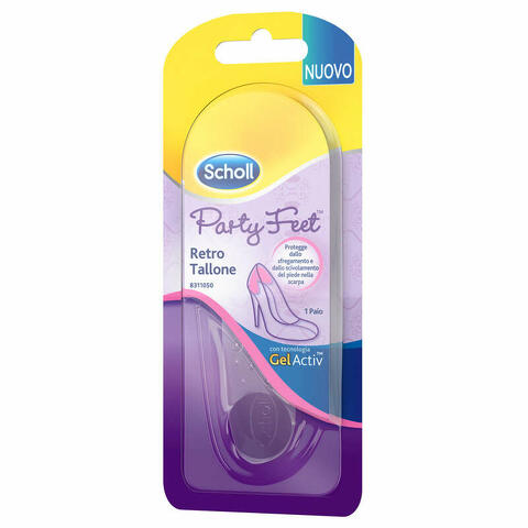 Plantare ortopedico per retro tallone party feet scholl gel activ 1 paio