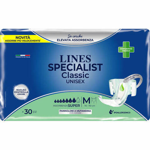 Pannolone a mutanda lines specialist classic super mm 30 pezzi