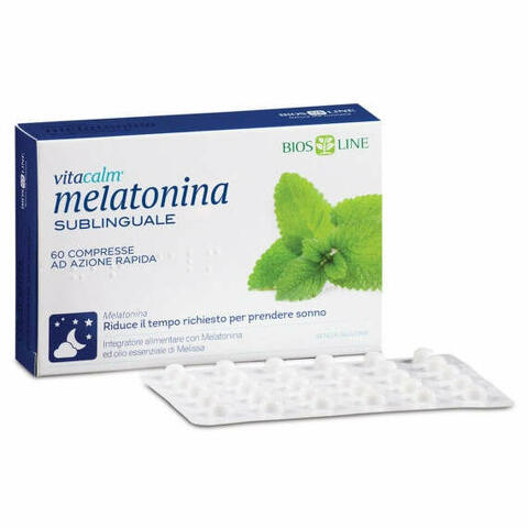 Bios line vitacalm melatonina sublinguale 60 compresse 1mg