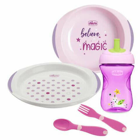 Chicco set pappa 12 mesi+ rosa