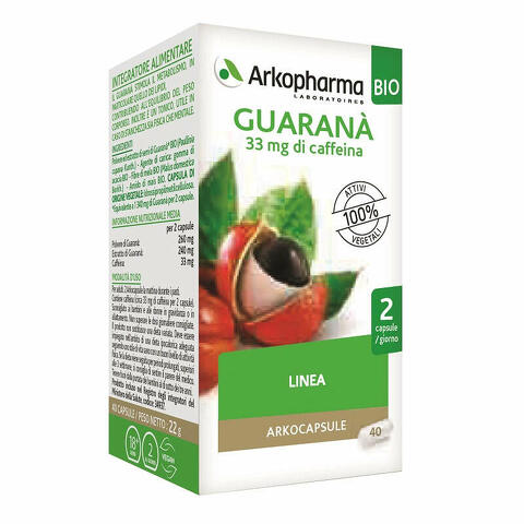 Arko capsule guarana' bio 40 capsule