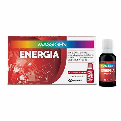 Massigen energia 10 flaconi da 25ml