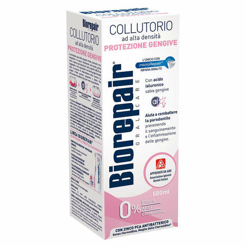 Biorepair oral care con antibatterico collutorio ad alta densita' protezione gengive 500ml