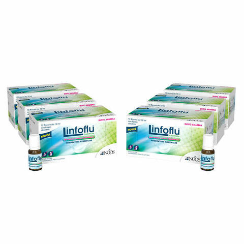 Linfoflu multipack confezione multipla da 6 astucci x 15 flaconi da 10ml