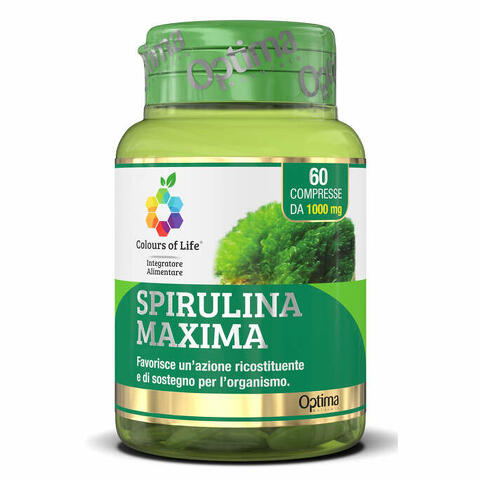 Colours of life spirulina maxima 60 compresse 1000mg