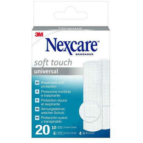 Cerotto nexcare soft touch 20 pezzi assortiti