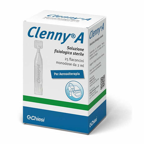 Clenny a soluzione fisiologica sterile per aerosolterapia 25 flaconcini monodose da 2 ml