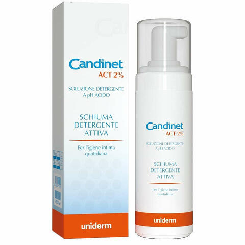 Candinet act 2% schiuma detergente attiva 150 ml