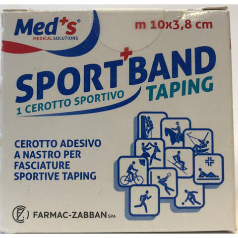 Cerotto meds tela bianca sportivo 1000x3,8 cm