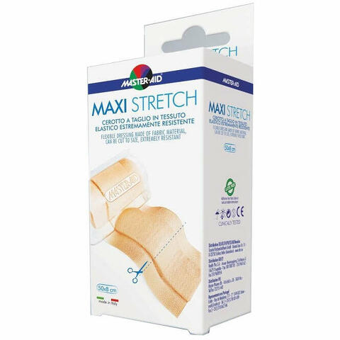 Master-aid stretch cerotto a taglio in tessuto elastico resistente 50 x 8 cm