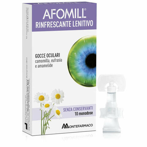 Afomill rinfrescante senza conservanti 10 fiale da 0,5 ml