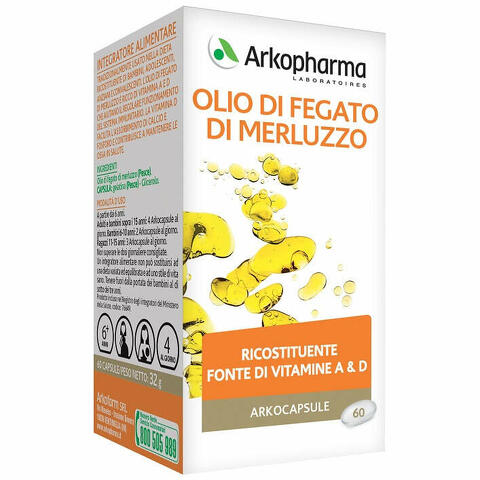 Arko capsule olio fegato merluzzo 60 capsule