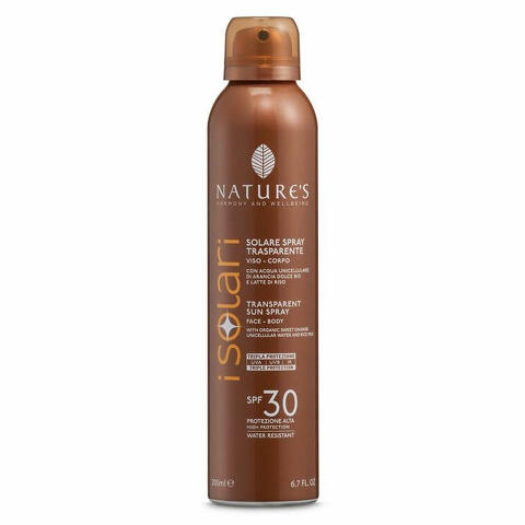 Nature's i solari spray trasparente spf30 200 ml