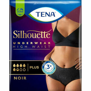 Tena - Pannolone a mutandina assorbente tena silhouette noir m vita alta 9 pezzi