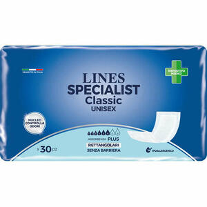 Lines - Pannolone rettangolare lines specialist classic senza barriera 30 pezzi