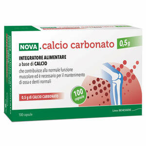 NOVA argentia - Calcio carbonato 0,5 g 100 capsule - Integratore Alimentare