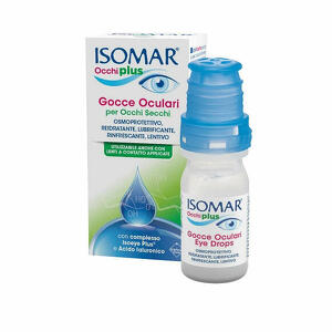 Isomar - Occhi plus gocce oculari per occhi secchi all'acido ialuronico 0,25% 10 ml