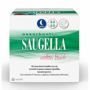 Saugella - Cotton touch assorbenti notte 12 pezzi taglio prezzo