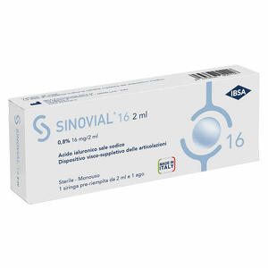 Sinovial - Siringa intra-articolare  16 acido ialuronico sale sodico 0,8% 16mg/2ml 2ml + ago 21 gauge