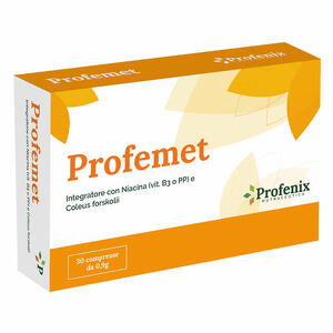 Profenix - Profemet 30 compresse - Integratore a base di niacina e riso rosso fermentato