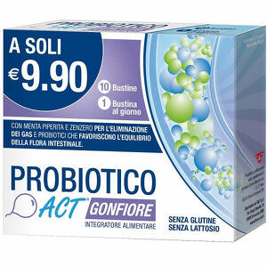 Probiotico act gongfiore - Probiotico act gonfiore 10 bustine