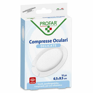 Profar - Compressa oculare cerotto  dimensioni 9,6x6,6cm 10 pezzi