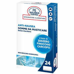 P6 nausea control - 24 gomme da masticare senza zucchero