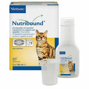 Virbac - Nutribound - Mangime Complementare per Gatti 3 Flaconi da 150 ml